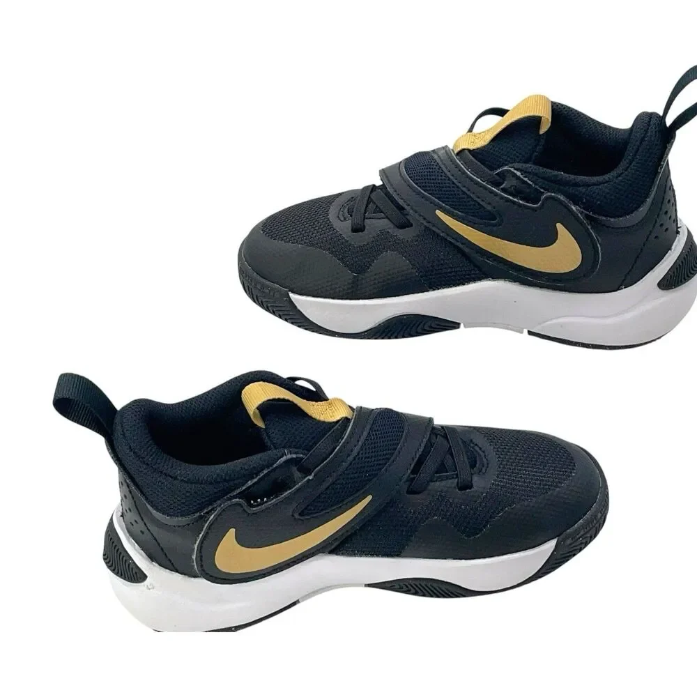 Nike Youth Size 12C Sneaker Three Quarters Tall Black/Metallic/Gold DV8994-004